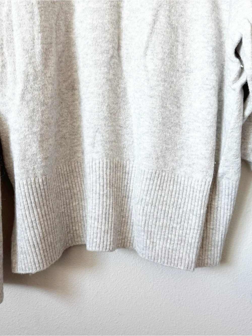 J. Crew Puff-sleeve crewneck sweater- Light Gray Heather - Picture 3 of 9